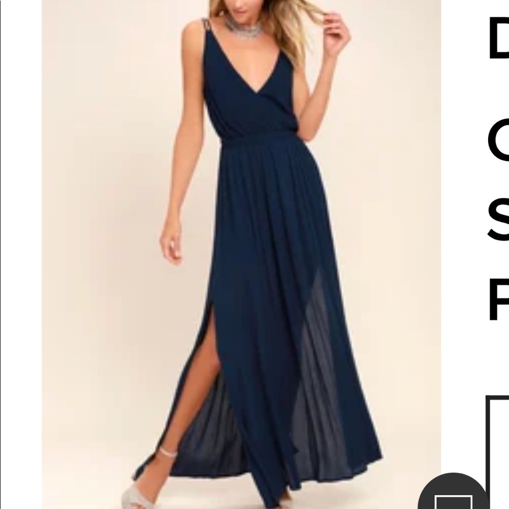Lulus royal blue maxi dress never been worn